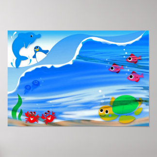 Poster Criaturas subaquáticas