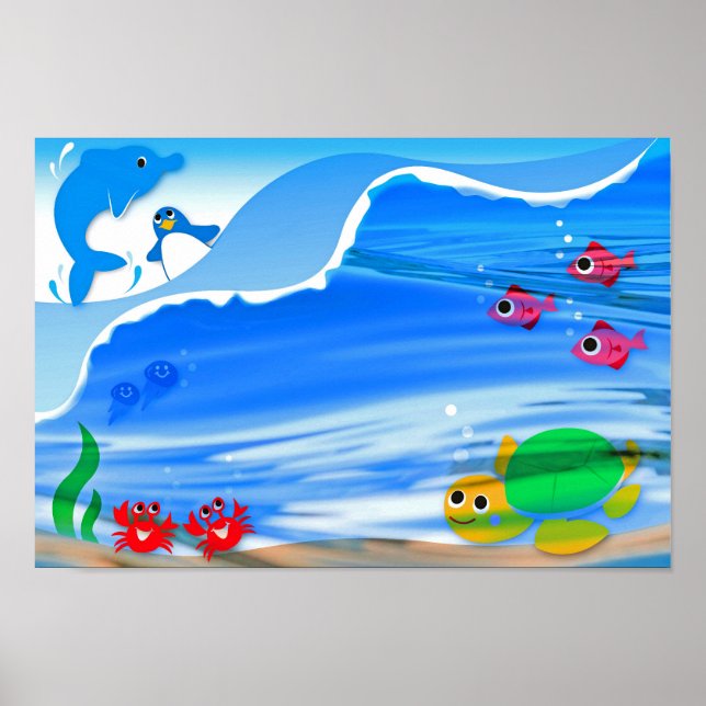 Poster Criaturas subaquáticas (Frente)