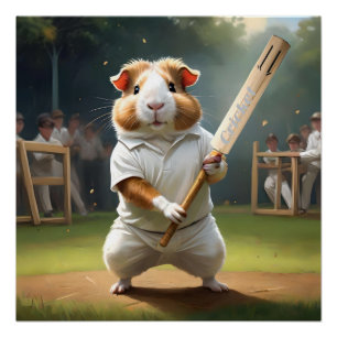 Pôster **"Cricket Craze: A grande partida do Porco da Gui