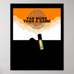 Poster Cricket da Índia Mais do que bandeira no uniforme