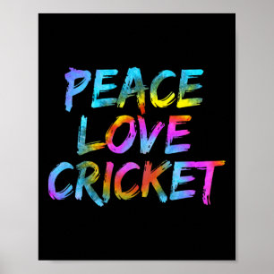Poster Cricket de Paz Amor Calouro Tsman Rounder Jogo Cri