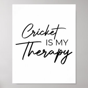 Poster Cricket É Minha Terapia