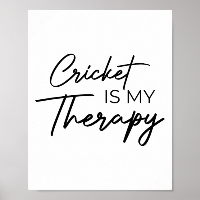 Poster Cricket É Minha Terapia  (Frente)
