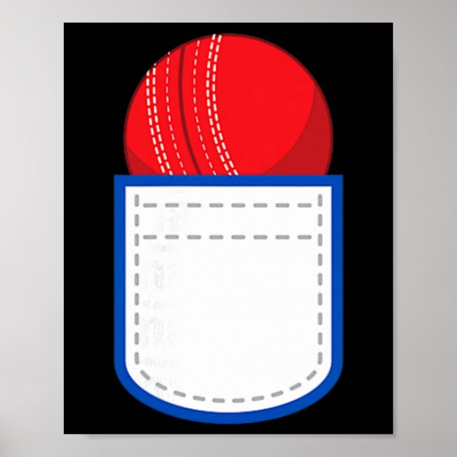 Poster Cricket engraçado Ll no meu falso jogo de cricket  (Frente)