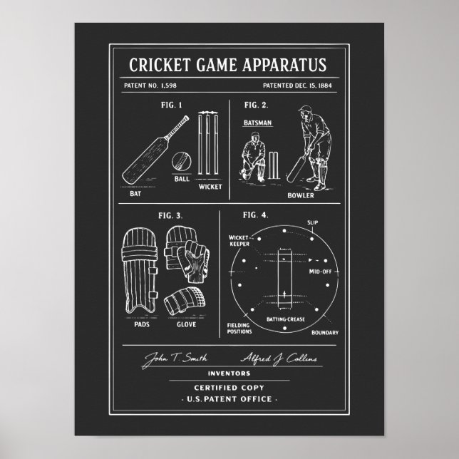 Poster Cricket Game blueprint (Frente)