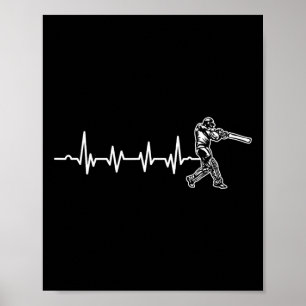 Poster Cricket jogador críquete arremessador passo