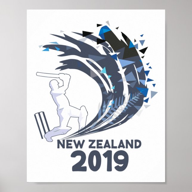 Poster Cricket New Zealand  (Frente)