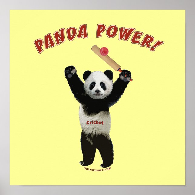 Pôster Cricket Panda Power (Frente)