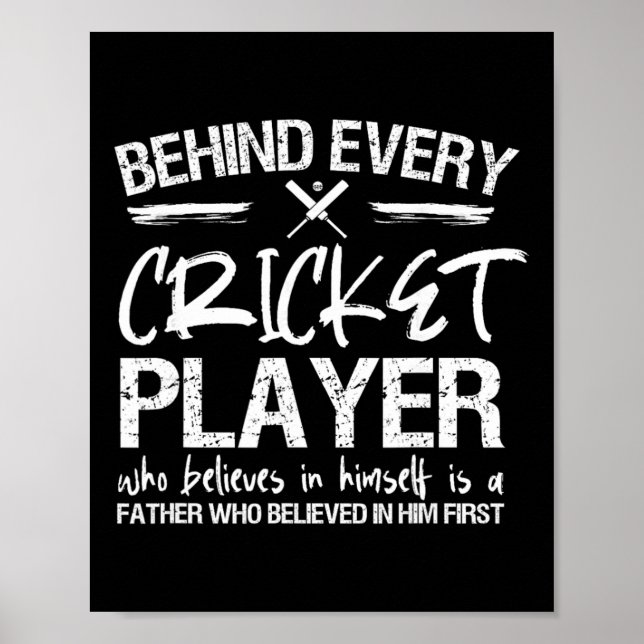 Poster Cricket Player Dad  (Frente)