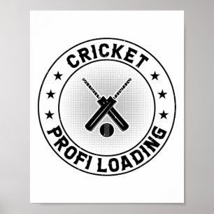 Poster Cricket Profi Carregando - Jogador de Críquete Cri