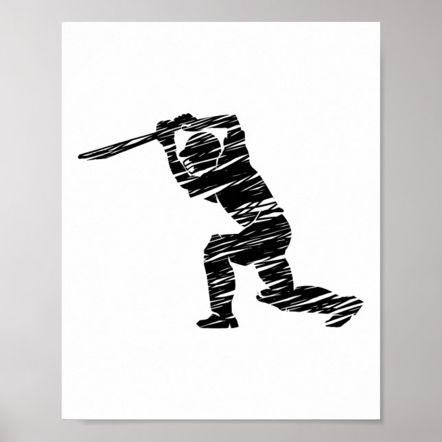 Poster Cricket Sport Player 1  (Frente)