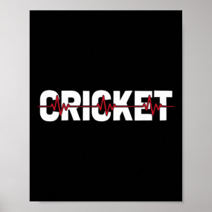 Poster Cricketer Cricket Árbitro Tsman - Ekg de críquete