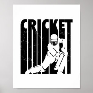 Poster Cricketers Cricket Sports Team Treinador Ideias