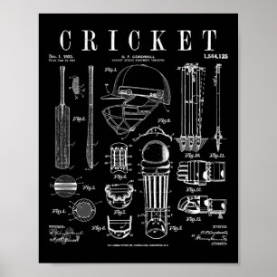Poster Cricquete Críquete Tsman Arremessador Esportes Ant