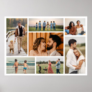 Poster Crie a sua própria 7 cor editável de colagem de fo