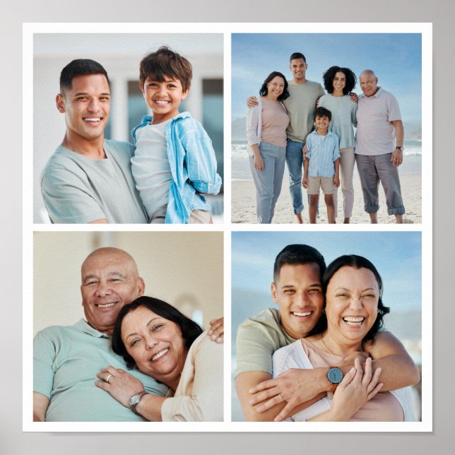Poster Crie a sua própria colagem de 4 fotos (Frente)