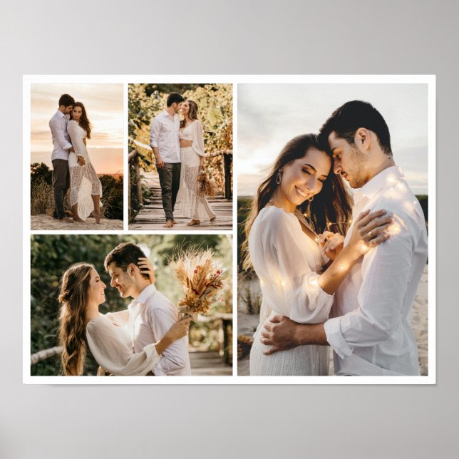Poster Crie a sua própria colagem de 4 fotos (Frente)
