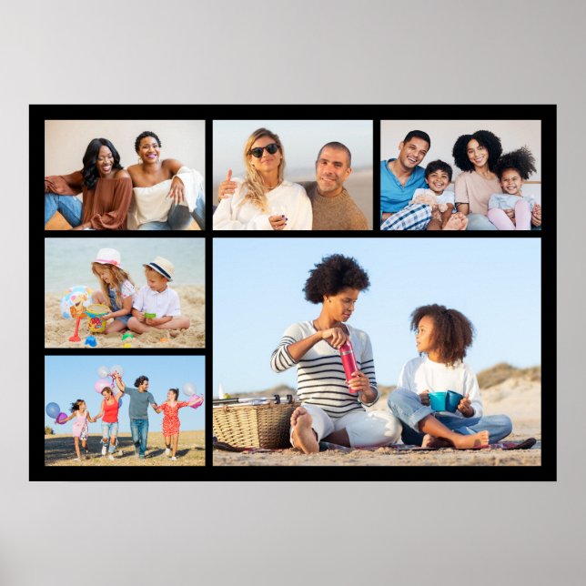 Poster Crie a sua própria colagem de 6 fotos (Frente)