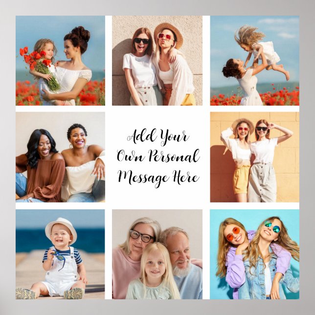Poster Crie a sua própria colagem de 8 fotos Adicione a s (Frente)
