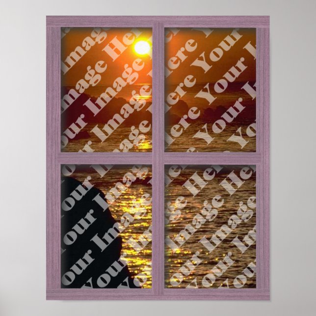 Poster Crie a sua própria janela com a estrutura do paine (Frente)