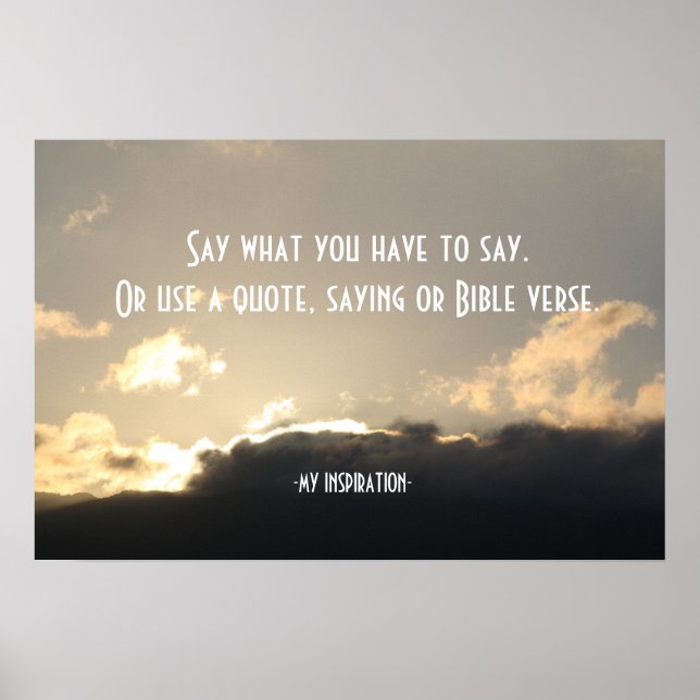 Pôster Crie As Suas Próprias Nuvens Sunset Da Montanha (Frente)