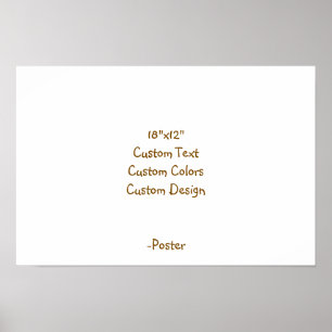 Poster Crie o seu próprio 18"x12" com acabamento fosco