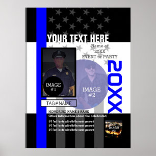 Poster Crie o seu próprio com 3 imagens e 9 linhas de te