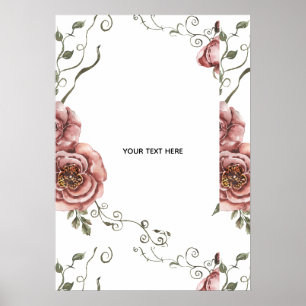Poster Crie o seu próprio floral 