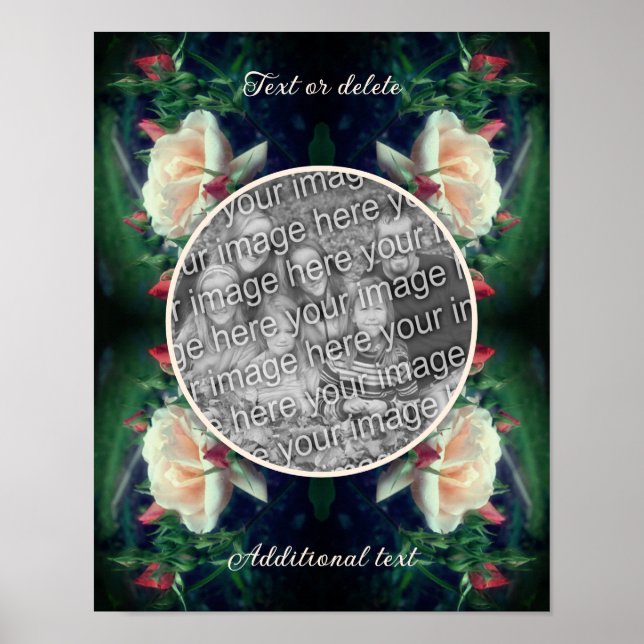 Poster Crie O Seu Próprio Rosa De Pêssego Fotográfico E O (Frente)