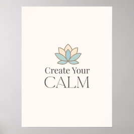 Poster Crie Seu Cartaz Motivacional Minimalista Calmo
