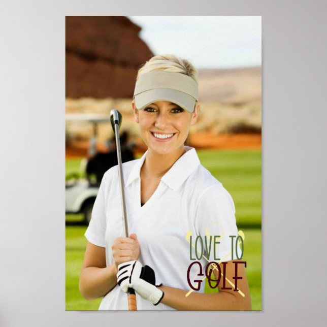 Poster Crie seu próprio amor para jogar golfe (Frente)