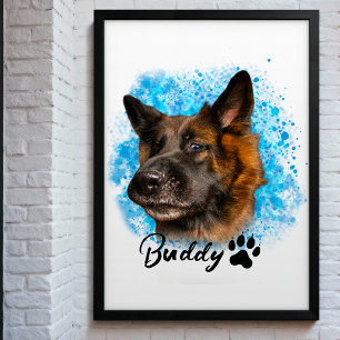 Poster Crie seu próprio cachorro animal foto personalizad