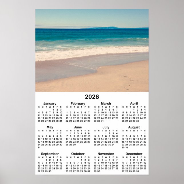 Poster Crie seu próprio Calendário de Foto 13x19 2026 (Frente)