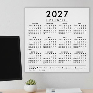 Pôster Crie Seu Próprio Calendário de Logo de Negócios 20