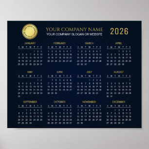 Poster Crie seu próprio calendário empresarial 2026