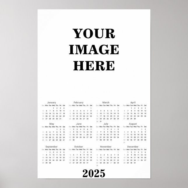 Poster Crie seu próprio calendário para 2025 (Frente)