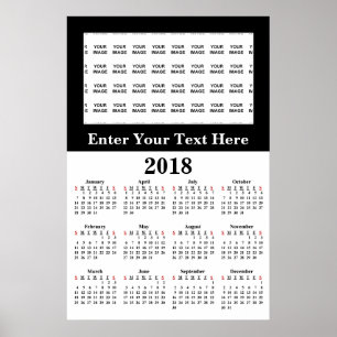 Pôster Crie Seu Próprio Cartaz de Calendário Personalizad