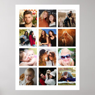 Poster Crie Seu Próprio Cartaz de Colagem de Fotos 12 Qua
