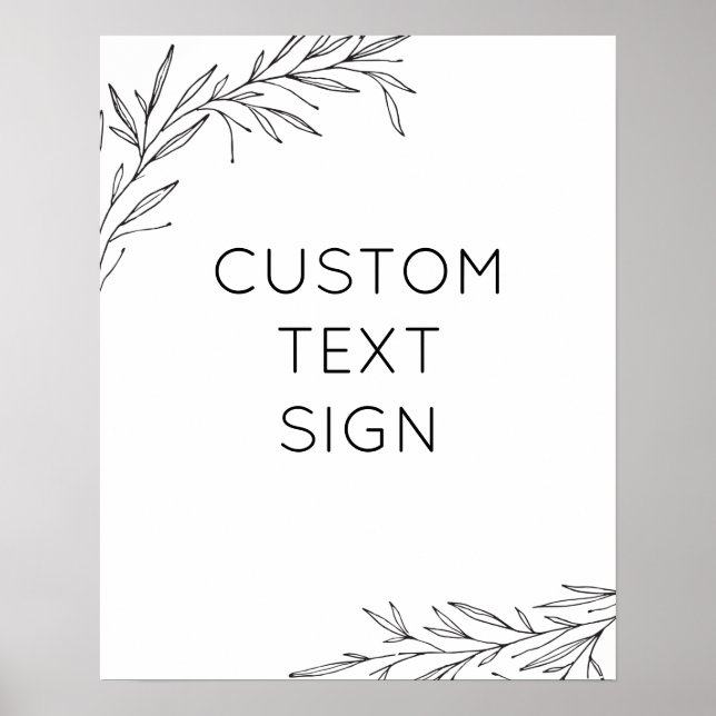 Poster Crie Seu Próprio Cartaz de Galho Desenhado à Mão (Frente)