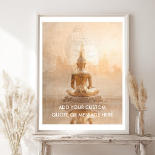 Poster Crie Seu Próprio Citação Motivacional - Buda Doura