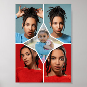 Poster Crie Seu Próprio Colagem de 5 Fotos