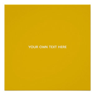 Pôster Crie Seu Próprio Design Amarelo Personalizado