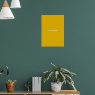 Poster Crie Seu Próprio Design Amarelo Personalizado