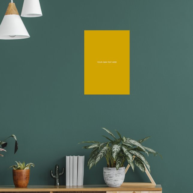 Poster Crie Seu Próprio Design Amarelo Personalizado (Sala de Estar 1)