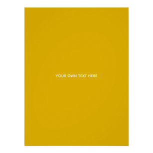 Pôster Crie Seu Próprio Design Amarelo Personalizado