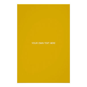 Pôster Crie Seu Próprio Design Amarelo Personalizado