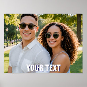 Poster crie seu próprio engajamento de texto com foto