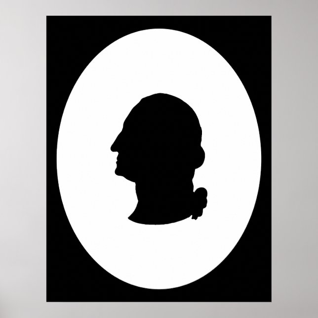 Pôster Crie seu próprio George Washington Silhouette (Frente)