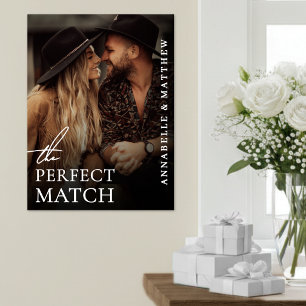 Poster Crie Seu Próprio Letreiro de Fotos de Casamento