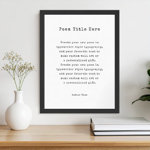 Poster Crie seu próprio poema